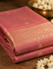Pink soft silk saree