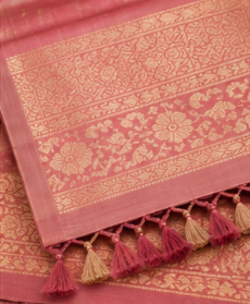Pink soft silk saree