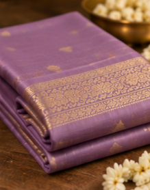 Purple soft silk saree