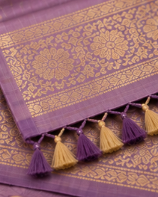 Purple soft silk saree